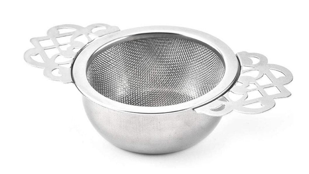 Classic Stainless Steel Tea Strainer and Bowl